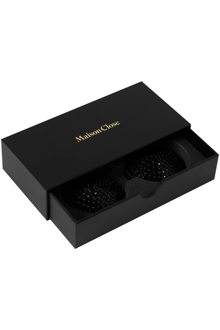 Maison Close Rhinestone Metal Nipple Covers Black