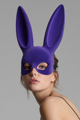 Maison Close Purple Velvet Bunny Mask