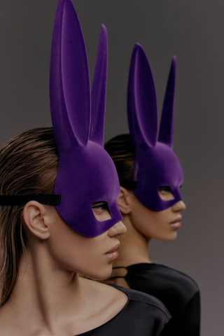 Maison Close Purple Velvet Bunny Mask