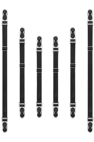 Maison Close Signature 6 Suspender Straps Black/Silver