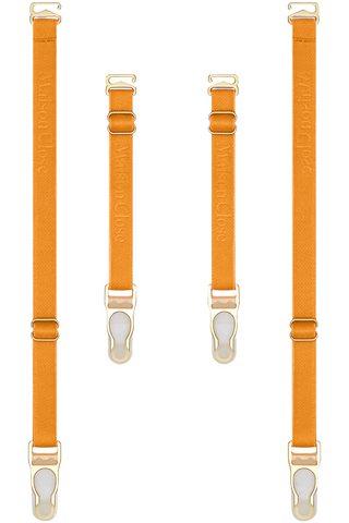 Maison Close Signature Suspender Straps Neon Orange