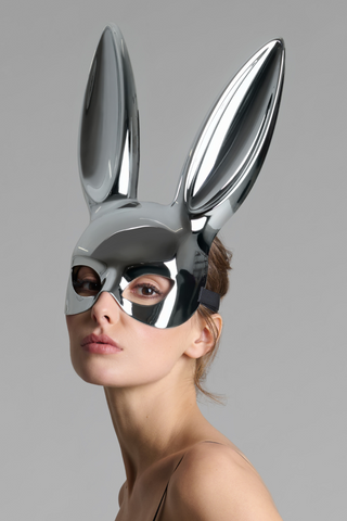 Maison Close Silver Mirror Bunny Mask