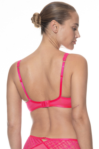 Pink Lace Underwired Triangle Bra | Mey Captivating