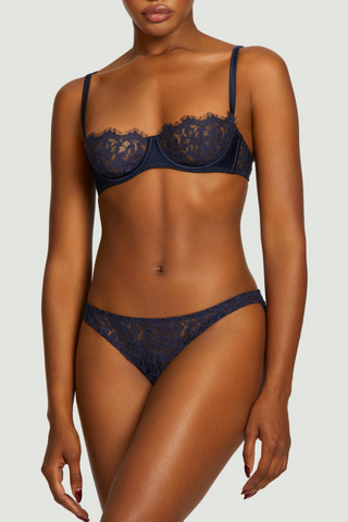 Muse by Coco de Mer Beatrice Half Cup Bra Navy