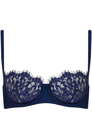 Muse by Coco de Mer Beatrice Half Cup Bra Navy