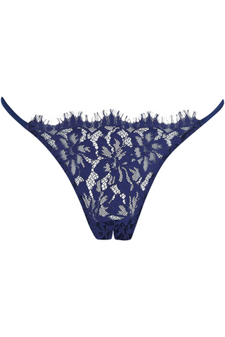 Muse by Coco de Mer Beatrice Open Thong Navy