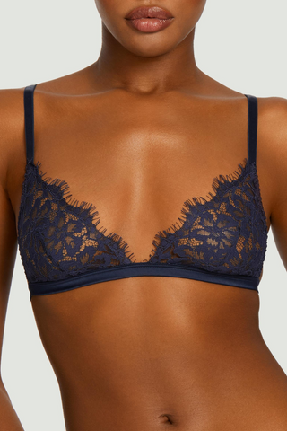 Muse by Coco de Mer Beatrice Triangle Bra Navy