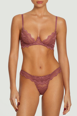 Muse by Coco de Mer Margot Brazilian Knicker Deep Rose