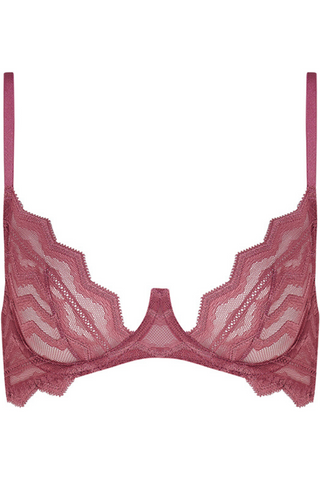 Muse by Coco de Mer Margot Plunge Bra Deep Rose