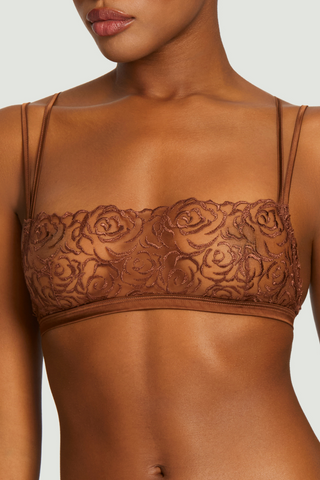 Muse by Coco de Mer Rosalia Bandeau Bra Cocoa