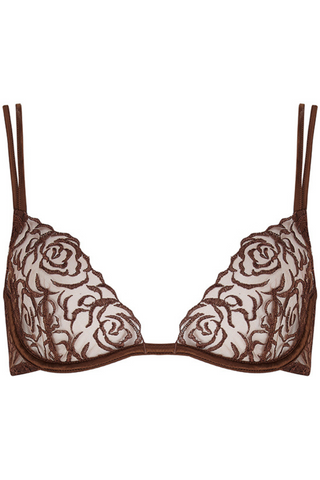 Muse by Coco de Mer Rosalia Plunge Bra Cocoa