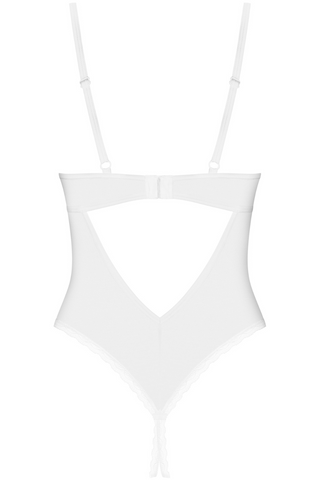 Obsessive Alissium Crotchless Bodysuit White