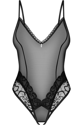 Obsessive Blomentis Crotchless Bodysuit Black