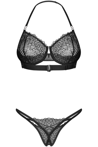 Obsessive Iliosa Lace Lingerie Set Black