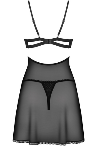 Obsessive Nutris Babydoll & Thong Black | Lingerie Sets