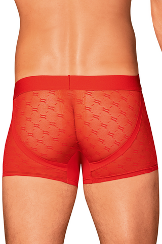 Obsessive Men's Sheer Red Boxer Shorts Obsessiver