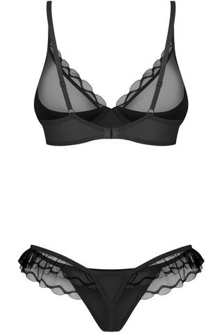 Obsessive Stella Sheer Lingerie Set Black