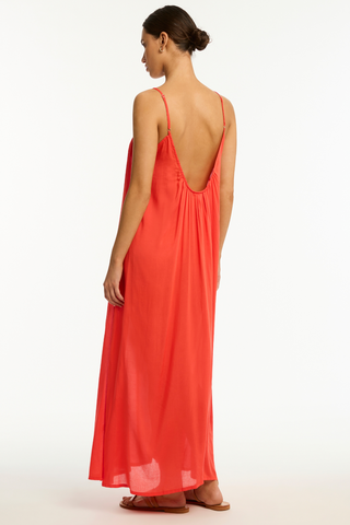 Sea Level Resort Essentials Flame Maxi Sundress