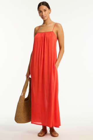 Sea Level Resort Essentials Flame Maxi Sundress