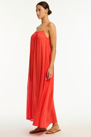 Sea Level Resort Essentials Flame Maxi Sundress