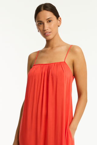 Sea Level Resort Essentials Flame Maxi Sundress