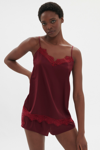 Simone Pérèle Satin Secrets Camisole Spinel Red